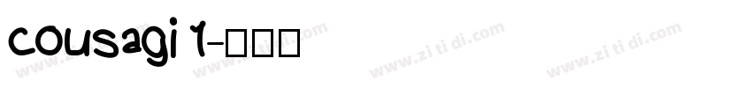 cousagi 1字体转换